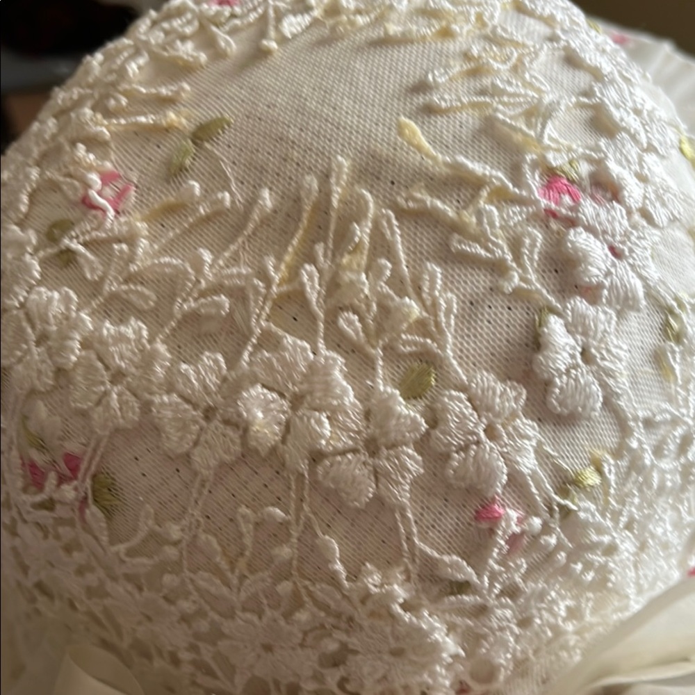 Floral Lace Wide Brim Hat with Bow - Picture 5 of 10